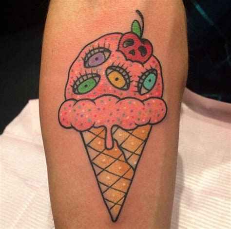 gucci face tattoo ice cream|ice cream cone face tattoo.